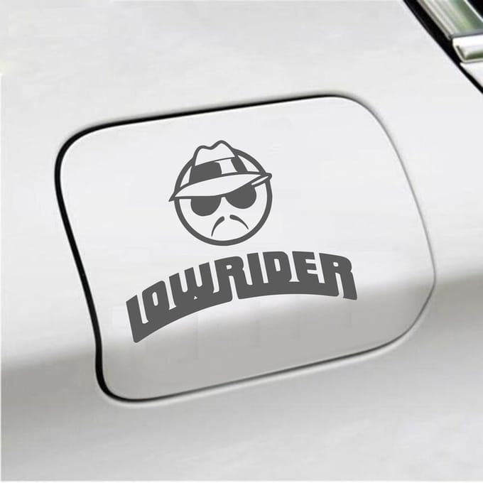 Bumpersticker - Low Rider - 12,5 X 15,6 - Antraciet