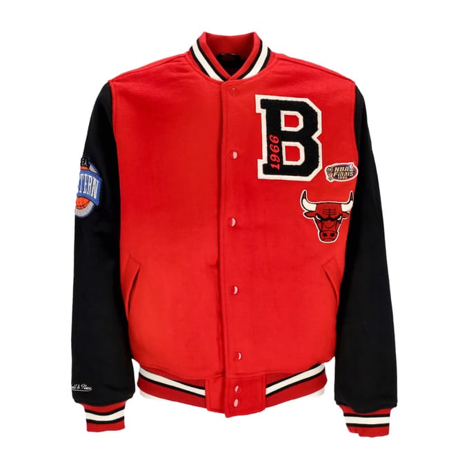 Heren College Jacket NBA Team Legacy Varsity Jacket Chibul Rood/zwart