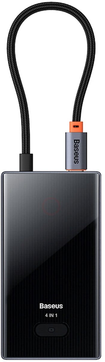Baseus PioneerJoy Serie - USB-C Hub - 4x USB-A 3.0 - Aluminium en Gehicht Glas - Plug and Play