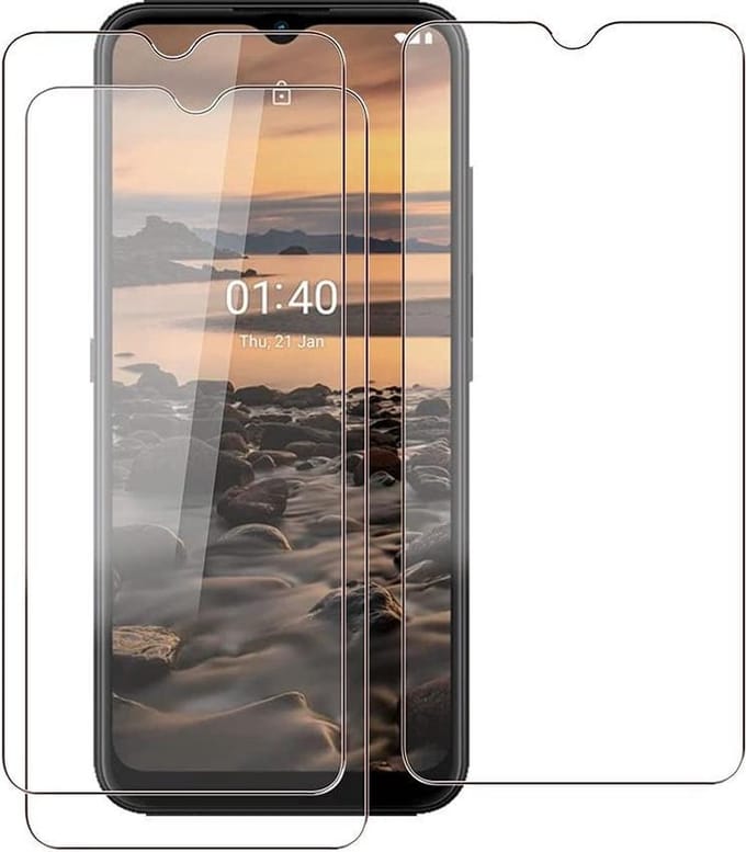 Screenprotector Glas - Tempered Glass Screen Protector Geschikt voor: Nokia 1.4 - 3x