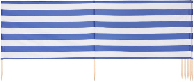 Garronda 4m Strand Windscherm Met Stokken - Windscherm Strand – Windscherm – Camping – Strepen - LA-EX-Wb-4m