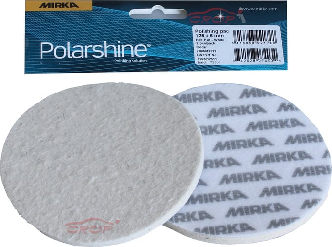 MIRKA Polijstschijf Vilt - Glas Polijsten - 2 stuks-75mm