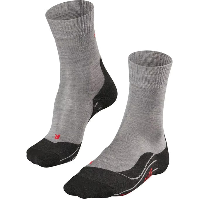 FALKE TK5 anti-blaar dun wol functioneel materiaal wandelsokken dames grijs - maat 35-36