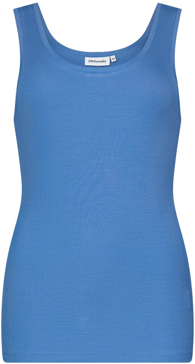 Pastunette Top Beach Basic - Viscose - Blauw - Ribstof - Maat 42