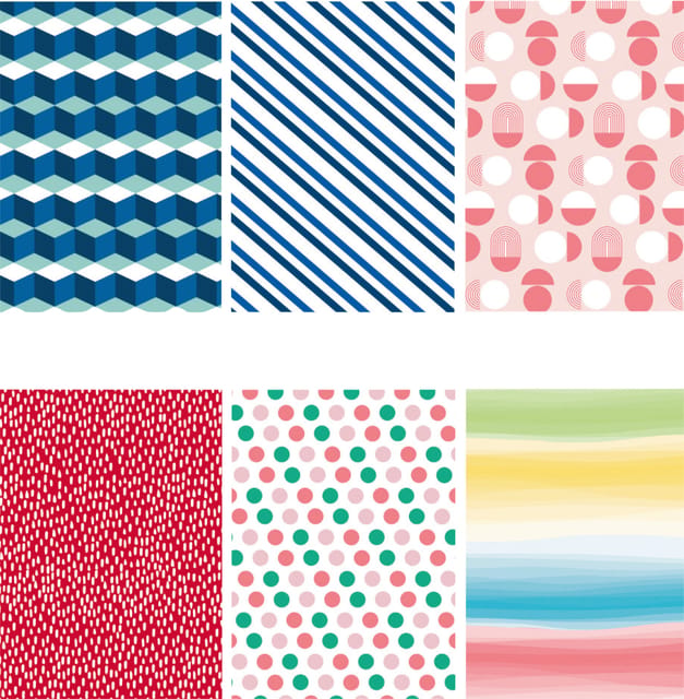 Inpakpapier IG Group Geo 200x70cm assorti