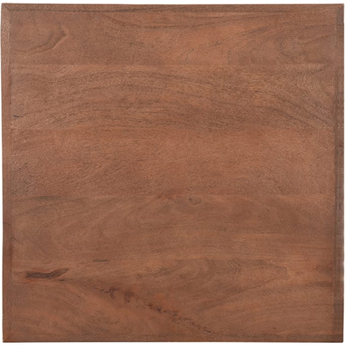 LABEL51 - Eetkamertafel Tafelblad Straight Edge - Bruin - 70x70x5cm