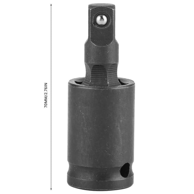 Fosfateren Chroom Molybdeen Staal Pneumatische Sleutel Universeel Gewricht(12 In) black
