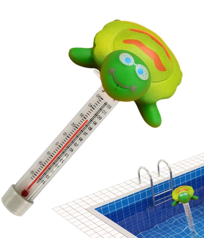 Zwembad Thermometer - Drijvende Meter - Water Temperatuur - Dierlijk Design - 24 cm - Groene Schildpad