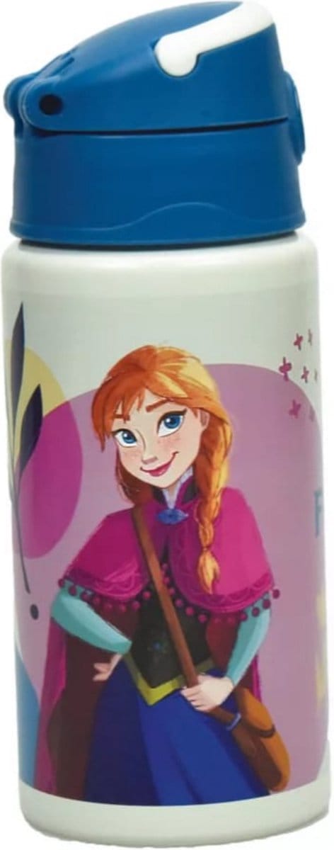Disney Frozen Aluminium Drinkfles - Drinkbeker met Rietje - 500 ml