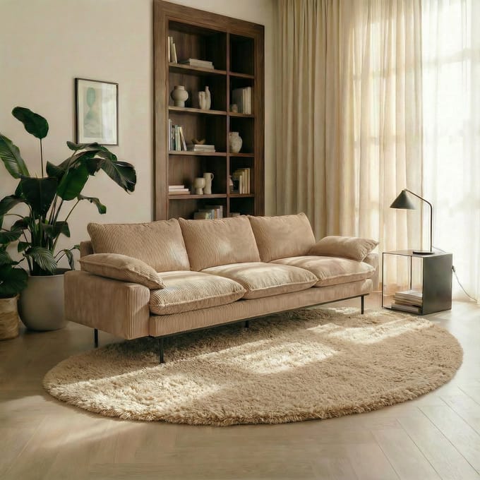 Organisch Hoogpolig vloerkleed 160x230cm Bruin/taupe Nesto Mrcarpet