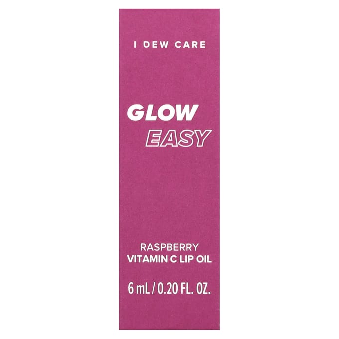 I Dew Care, Glow Easy, Vitamin C Lip Oil, Raspberry, 6ml (0.20fl oz) pink