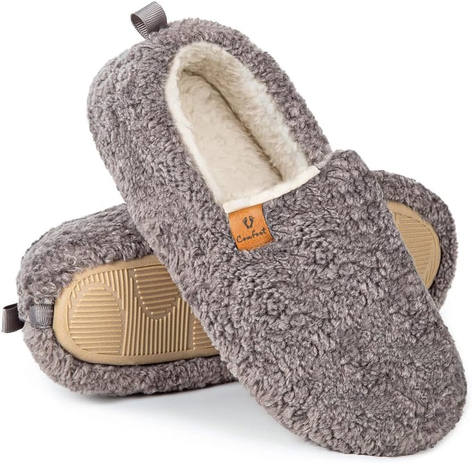 Pantoffels Dames - Sloffen - Maat 36/37 - Grijs - Anti-slip - Comfeet