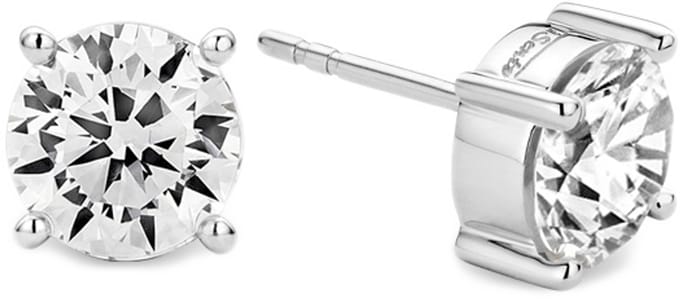 TI SENTO Dames Oorbellen - 925 zilver - Zirconia wit - 7321ZI