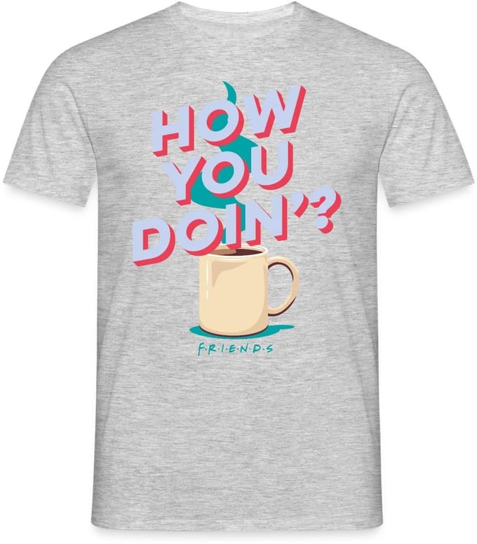 Friends How You Doin' Koffie T-Shirt Heren