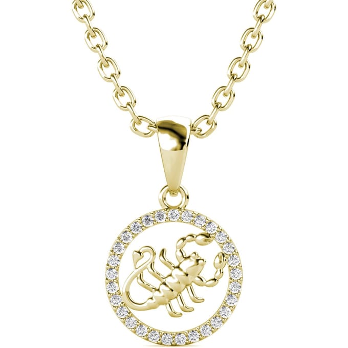 Schorpioen Zodiac Hangers - Goud en Kristal