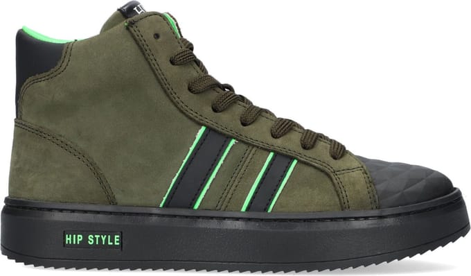 Hip H1943 Hoge sneakers - Jongens - Groen - Maat 32