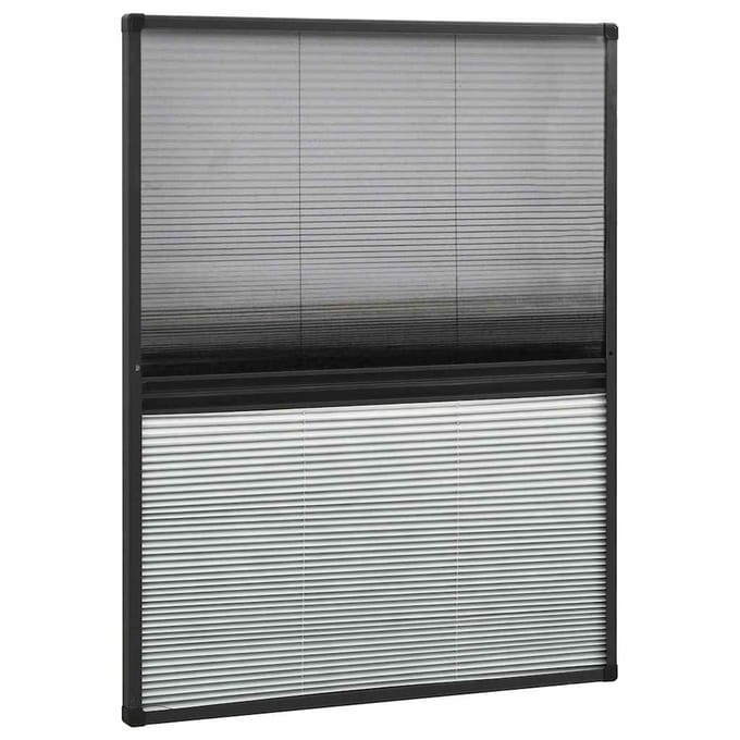 vidaXL - Raamhor - plissé - met - verduistering - 80x100 - cm - aluminium