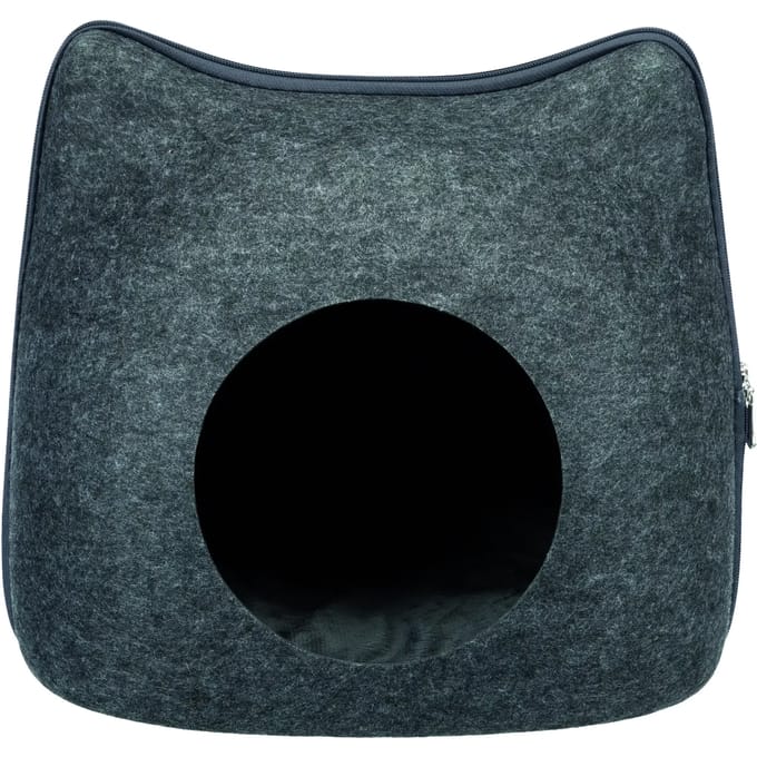 Trixie - Kattenmand - Relax Iglo - Kat - Vilt - Grijs - 38X37X35 cm