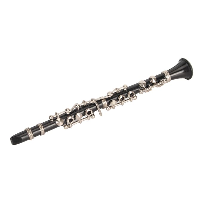 Miniatuur Klarinet Model Speelgoed met Standaard en Koffer Klarinet Model Display Muziekinstrumenten Thuis brown