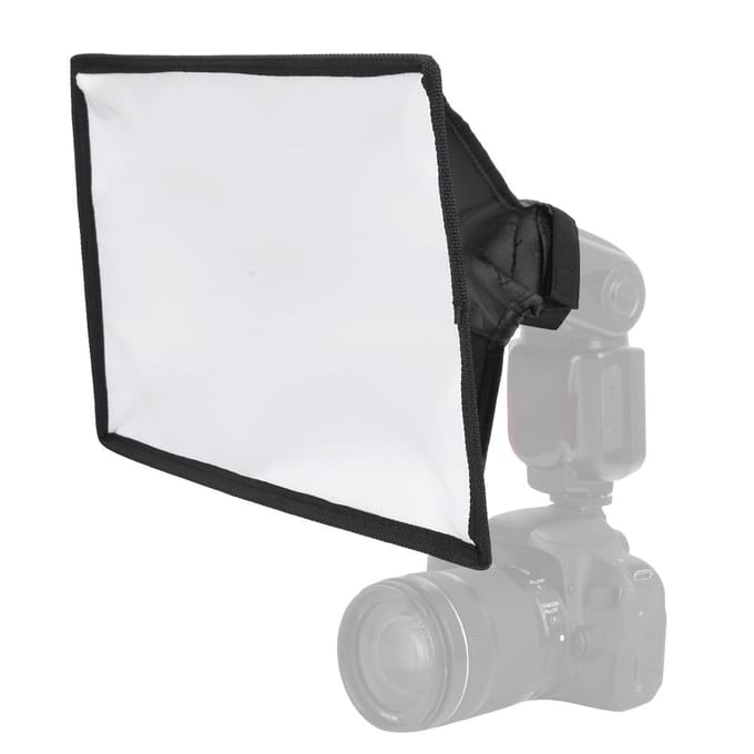 Universele 20x30cm Speedlite Softbox Diffuser voor Camera Flitslicht Speedlights black