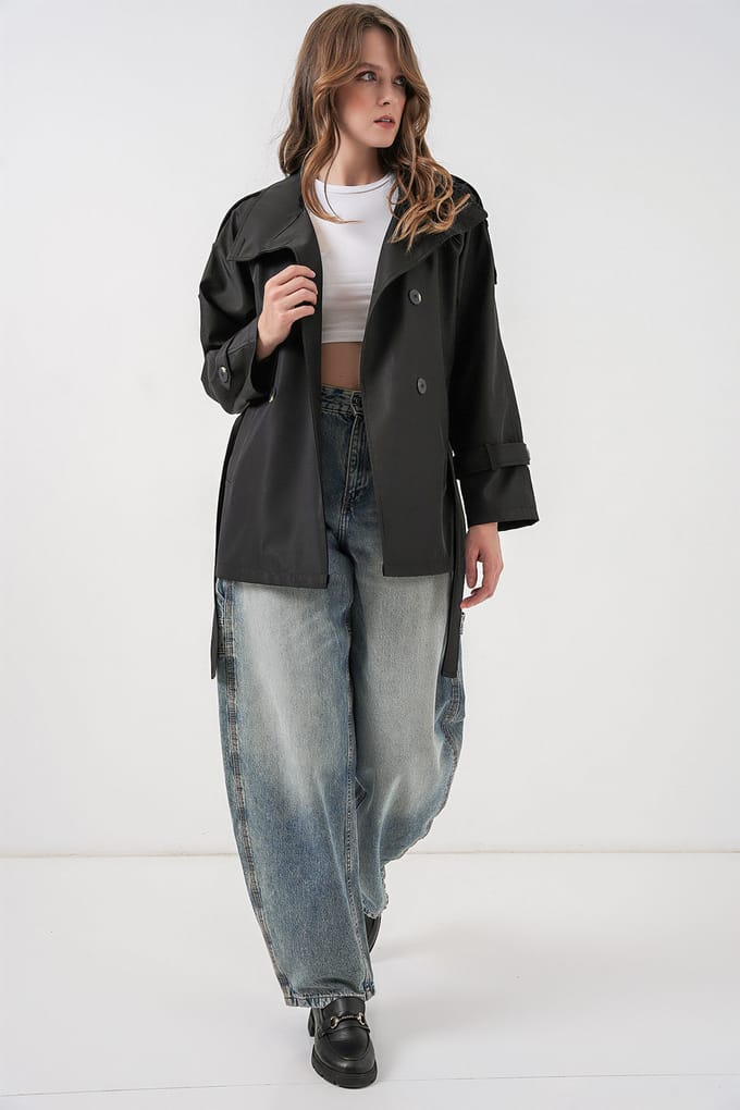 Regelmatig Fit Trenchcoat met Jascolletje