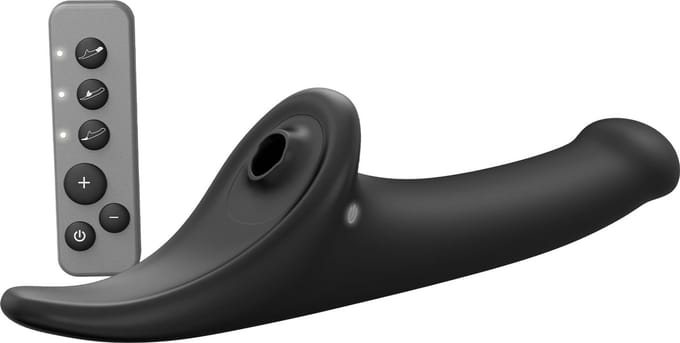 Strap-On-Me - Multi Orgasm Dildo - Strapless Strap-on met Luchtdruk Stimulatie - Zwart