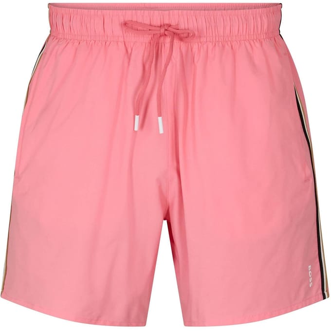 Boss Heren Iconic Logo Zwemshort (Lichtroze)