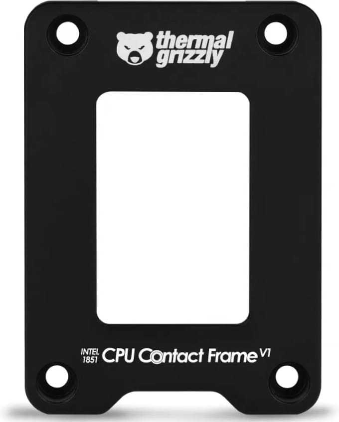 Thermal Grizzly CPU Intel 1851 - Contact Frame V1 Voor intel Core Ultra 200 Series - zwart