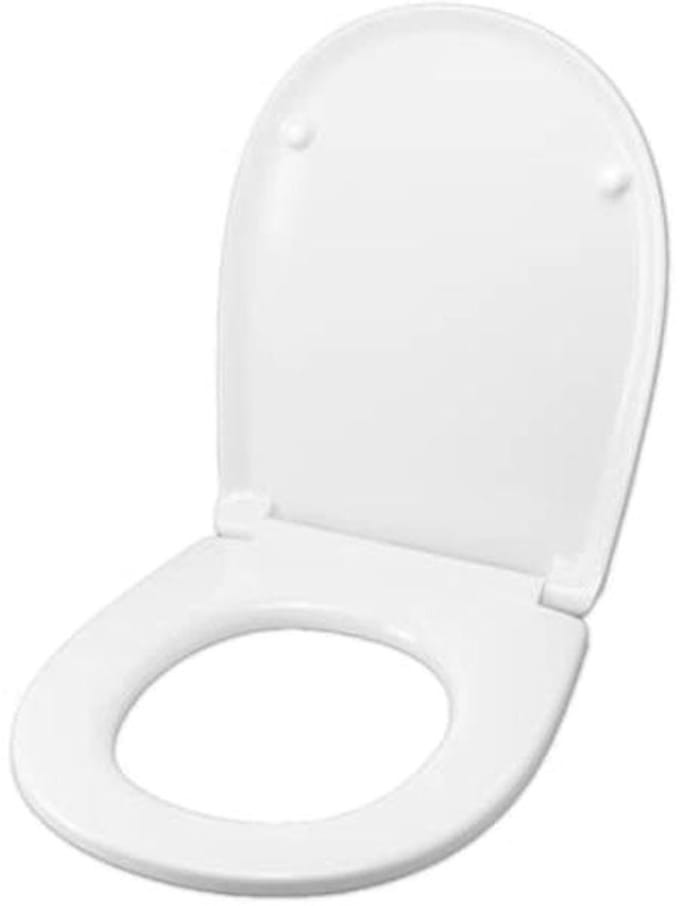 Toiletbril met Soft Close en RVS Scharnieren - Wit, Geschikt voor Monoblock Systemen
