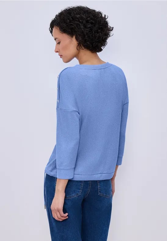 Shirt met knoopdetail