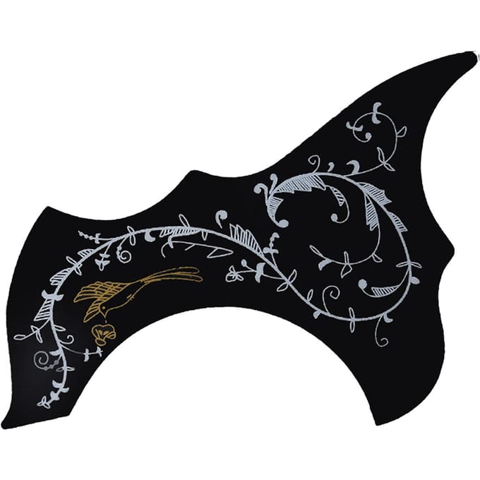 Zwart 41-inch Gitaar slagplaat Krasbestendigheid Decoratieve Bloem Vogel Print Gitaar Slagplaat gray