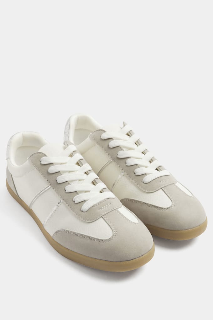 Yours Witte Sneakers Met Zijstreep En Gummizool In Brede Epasvormsize 42E