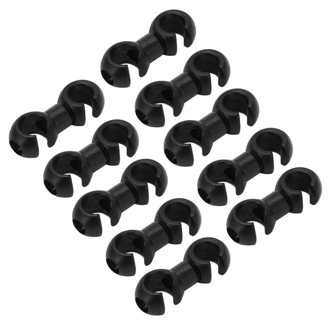 10 STKS Fiets Remkabel S Clips Gesp Slanggeleider Kruislijnklem Handboei Naaf S Gesp black