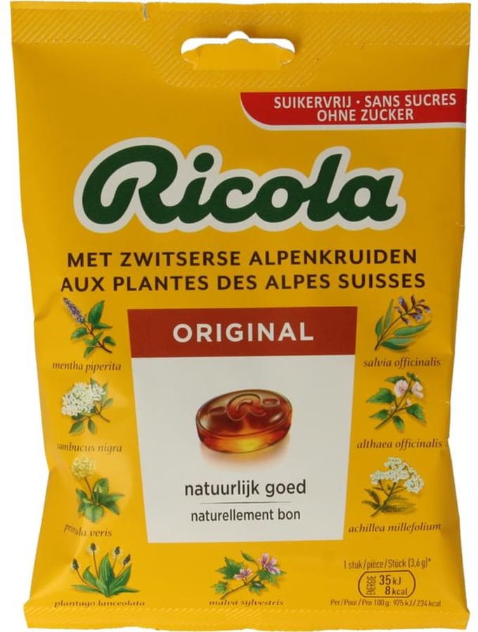 Ricola Original suikervrij 75 gram