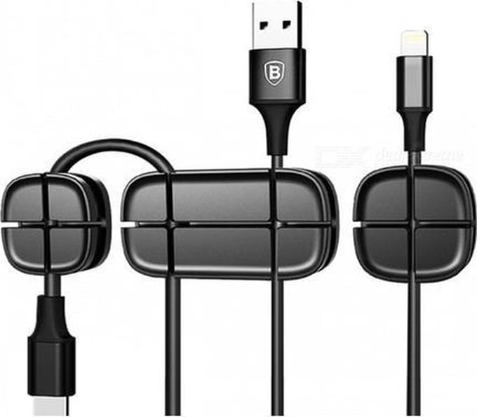 Baseus Kabel Organiser - 3 delig - Zwart