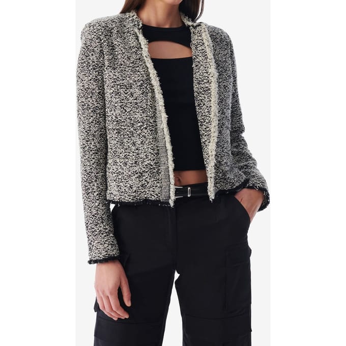 IRO Paris Hazela Jacket Black/ecru Größe: 40 | Cropped-Jacken Outlet | Damen | Schwarz