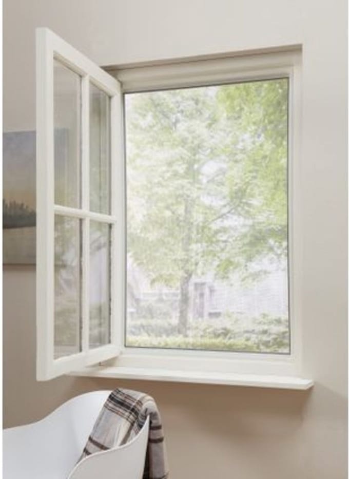 CanDo Raamhor Standaard - Inzethor raam - Wit profiel - Grijs gaas - 100x150cm