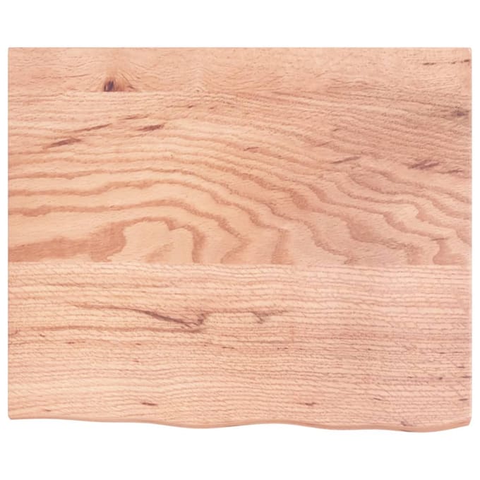 vidaXL - Tafelblad - 60x50x2 - cm - behandeld - massief - eikenhout - lichtbruin