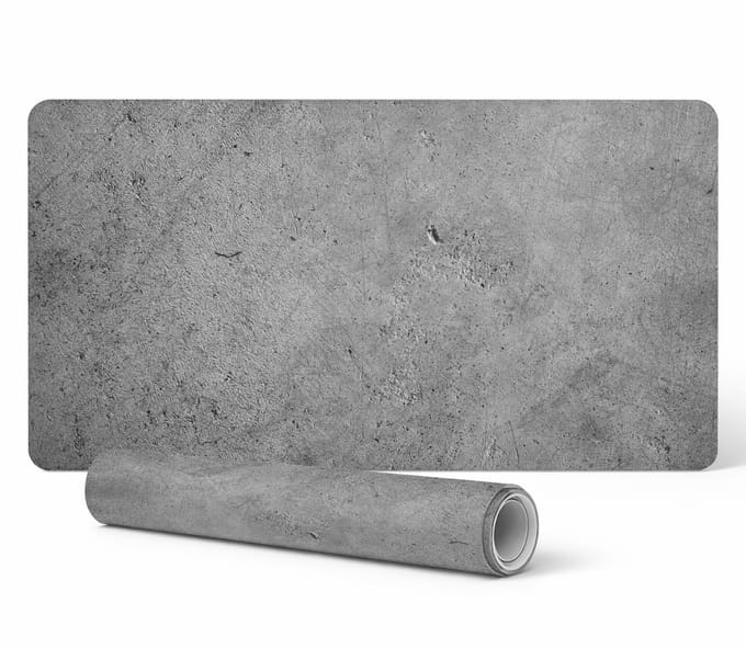 Decoratieve bureauonderlegger met ruw betonpatroon, 90x45 cm