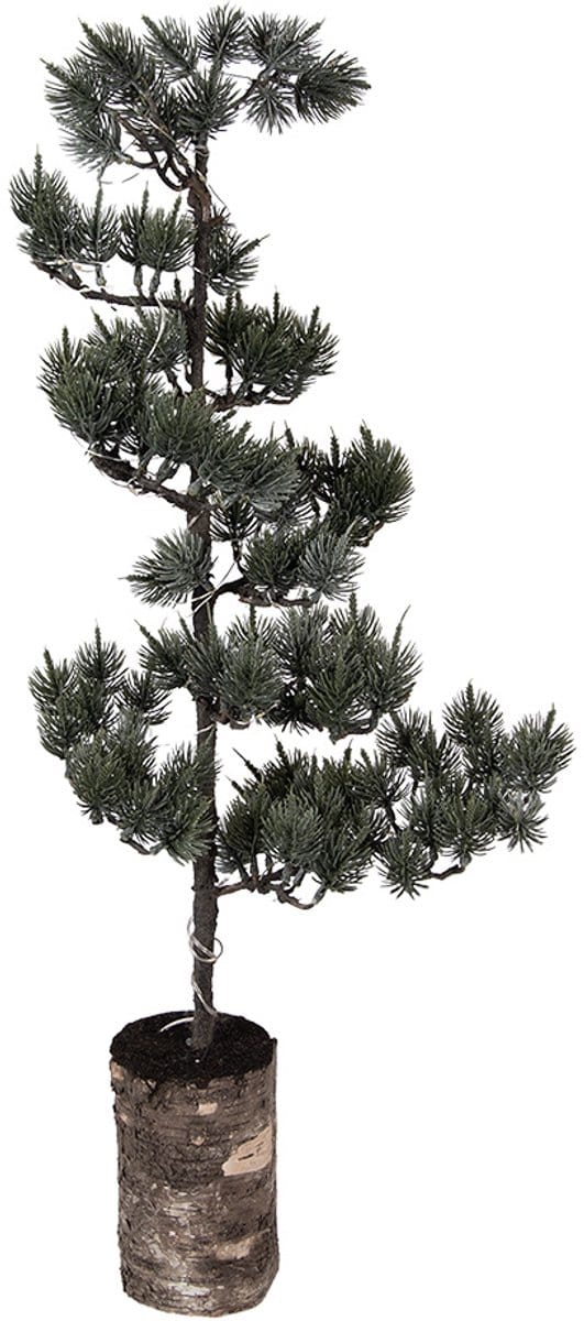 Clayre & Eef Mini Kunstkerstboom 28x28x80 cm / 3xAAA Groen Hout
