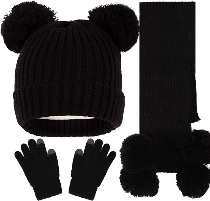 Kinder Muts Sjaal - Baby Set - Warm Blijven - Driestukken Set - 20x20x2 cm - Eff en