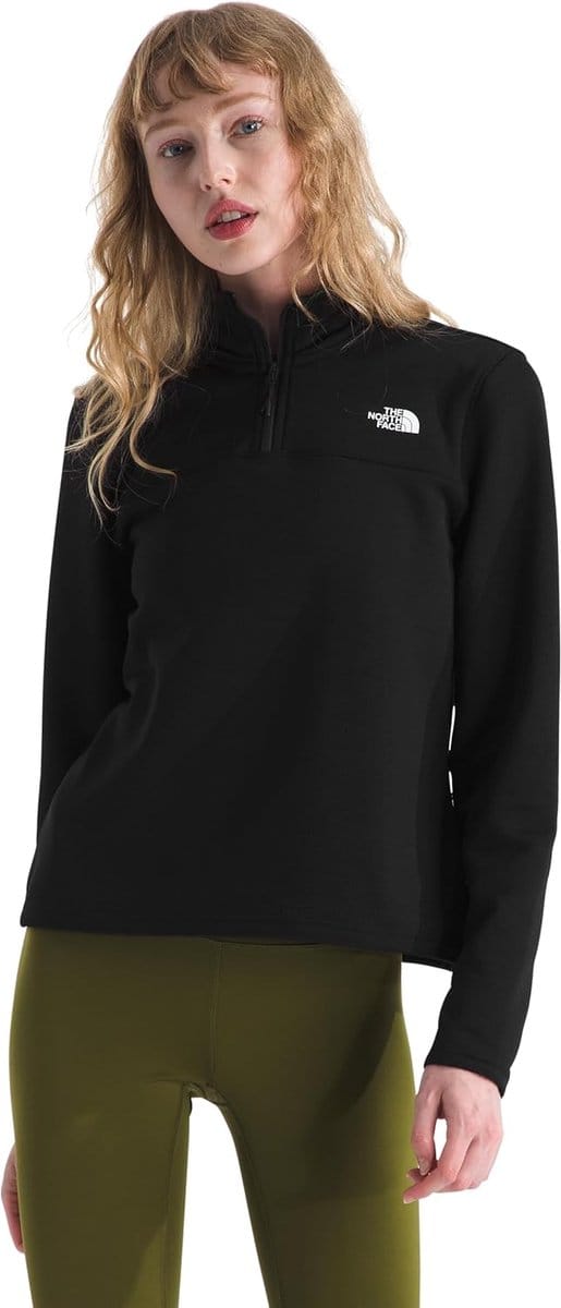 The North Face W CEDAR TRAIL GRID FLEECE 1 - 4 ZIP JACKET Dames Outdoortrui - TNF Zwart