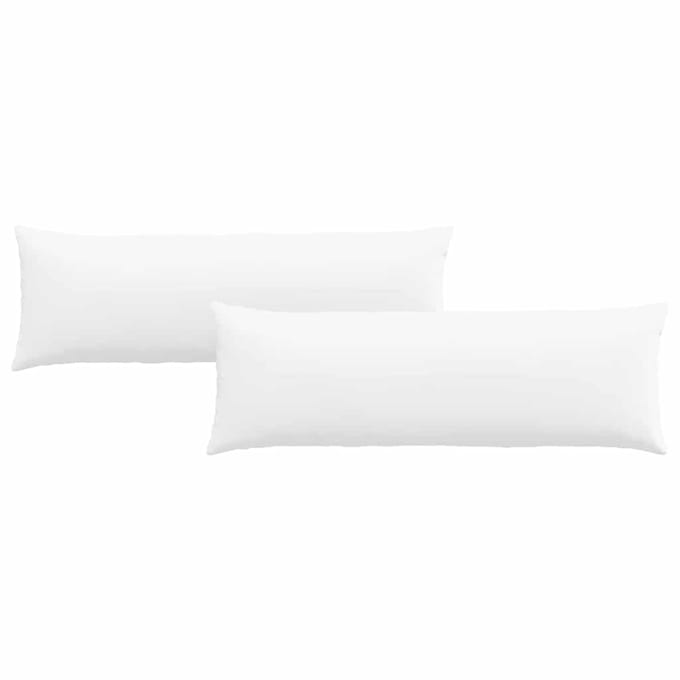 vidaXL - Zitkussens - 2 - st - Stof - Wit - 120 - x - 40 - cm