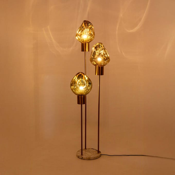 KARE vloerlamp Supernova, amber, glas, 160 cm, E27