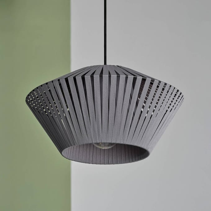 OSRAM DECOR Stripes Hanglamp E27 Grijs 305mm, Hanglamp gemaakt van staal en polyester met elegant ontwerp