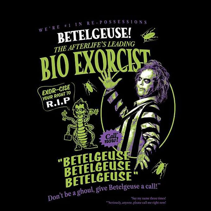 Beetlejuice Bio Exorcist Unisex T-Shirt - Black - S