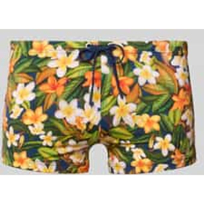 slim fit zwembroek met florale all-over print model 'Etna'