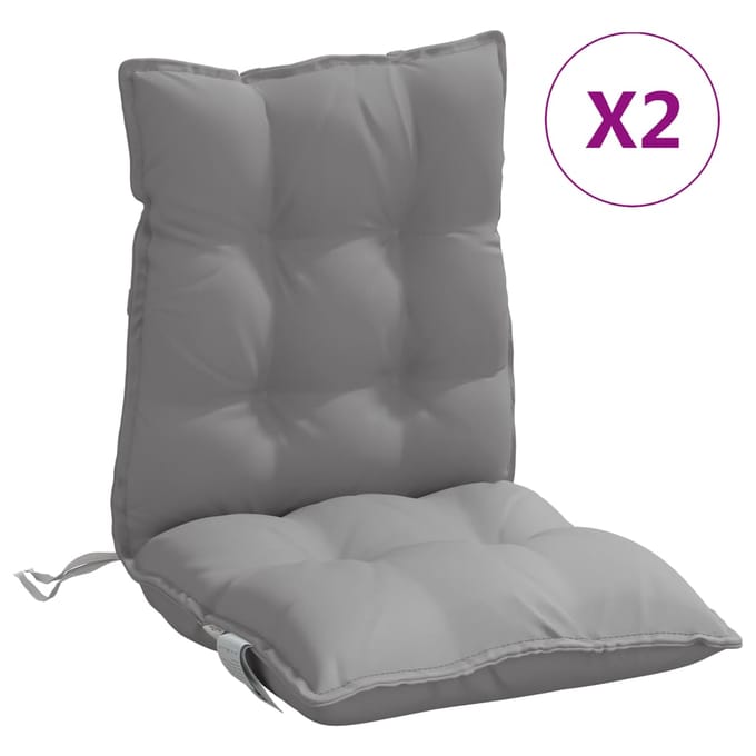 vidaXL - Buitenkussen - 2 - st - Grijs - 100 - x - 50 - x - 7 - cm