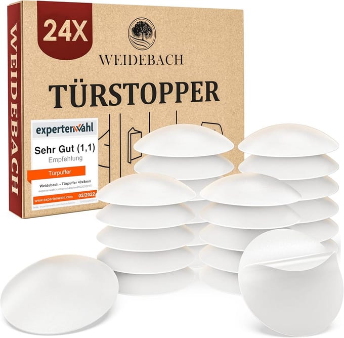 24 x deurstopper voor muur - zelfklevend rubberen deurbuffer buffer stop voor wand