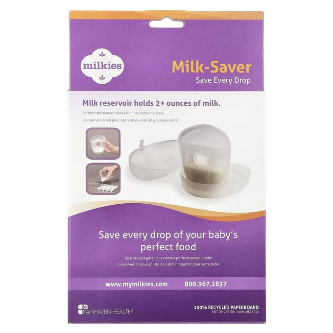 Fairhaven Health, Milkies, Récipients de conservation du lait maternel, 1 pièce white